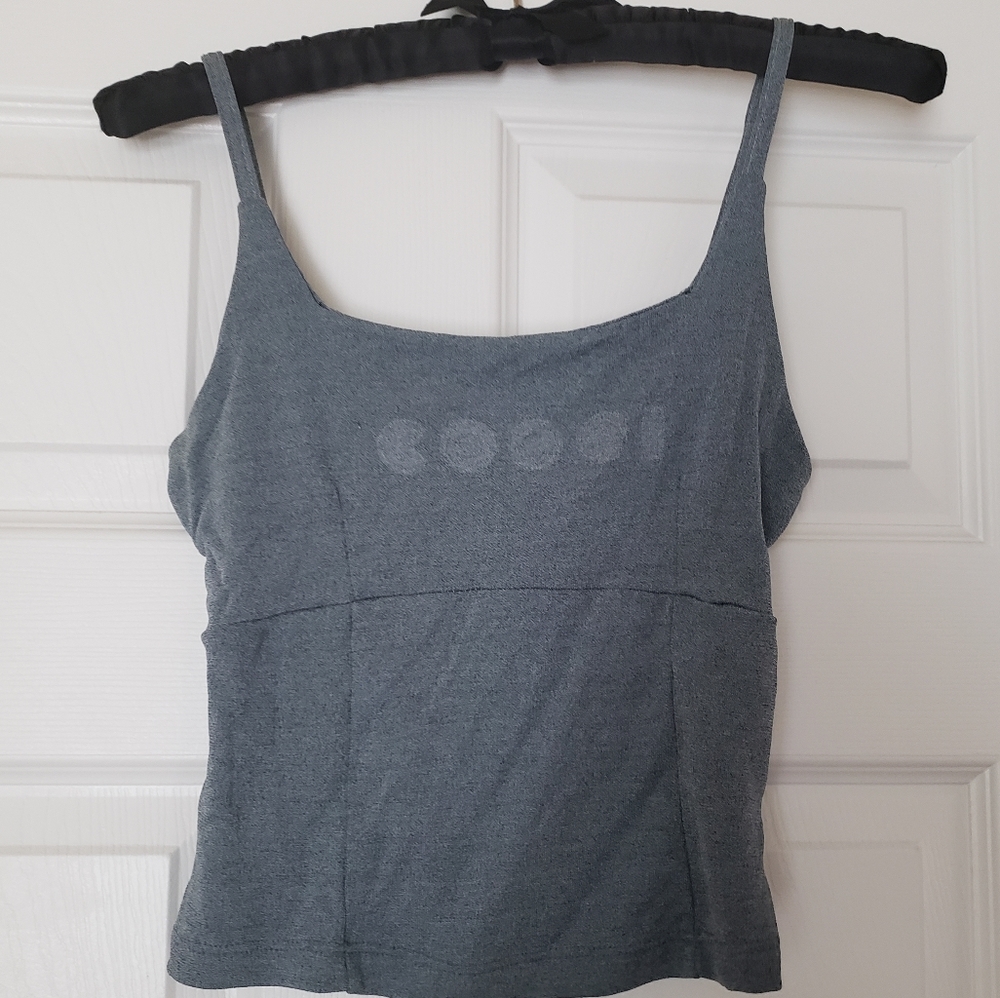 Gray thin strap top